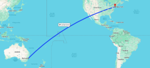 مسیر پرواز نیویورک به سیدنی ( طولانی ترین و خطرناک ترین مسیر جهان )